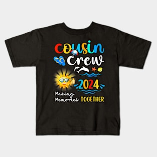 Cousin Crew 2024 Summer Vacation Beach Family Trips Matching Kids T-Shirt